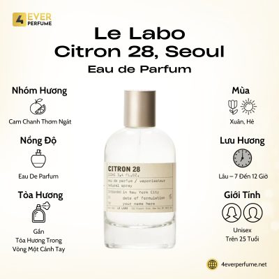 Le Labo Citron 28, Seoul Eau de Parfum H1