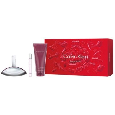 Gift Set Calvin Klein Euphoria Eau de Parfum 3pcs (EDP 100ml + EDP 10ml + Body Lotion 200ml)