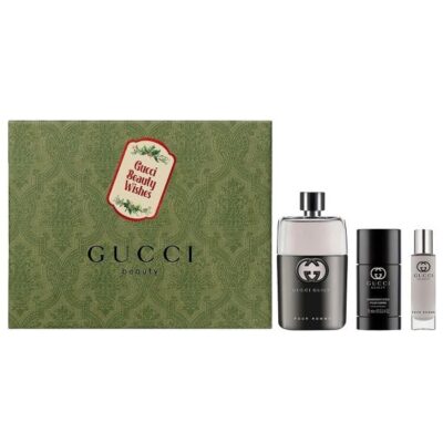 Gift Set Gucci Guilty Pour Homme 3pcs (EDT 90ml & Lăn khử mùi 75ml & EDT 15ml)