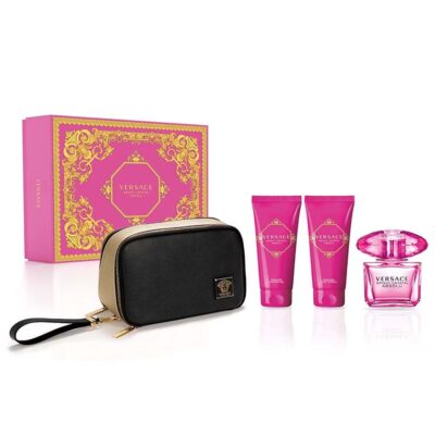 Gift Set Versace Bright Crystal Absolu 4pcs (EDP 90ml & Shower Gel 100ml & Body Lotion 100ml & Travel Bag)