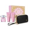 Gift Set Versace Bright Crystal 4pcs (EDT 90ml & Body Lotion 100ml & Shower Gel 100ml & Travel Bag)