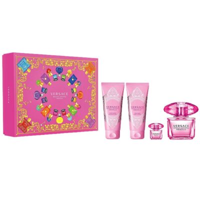 Gift Set Versace Bright Crystal Absolu 4pcs (EDP 100ml & EDP 5ml & Shower Gel 100ml & Body Lotion 100ml)